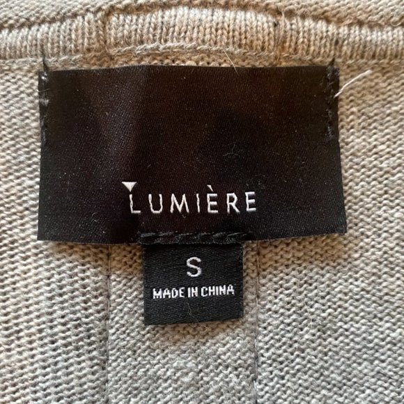 *NOT FOR SALE/SOLD* Anthropologie (Lumiere) V Neck Sweater Dress (Sz S) Grey - Picture 4 of 4